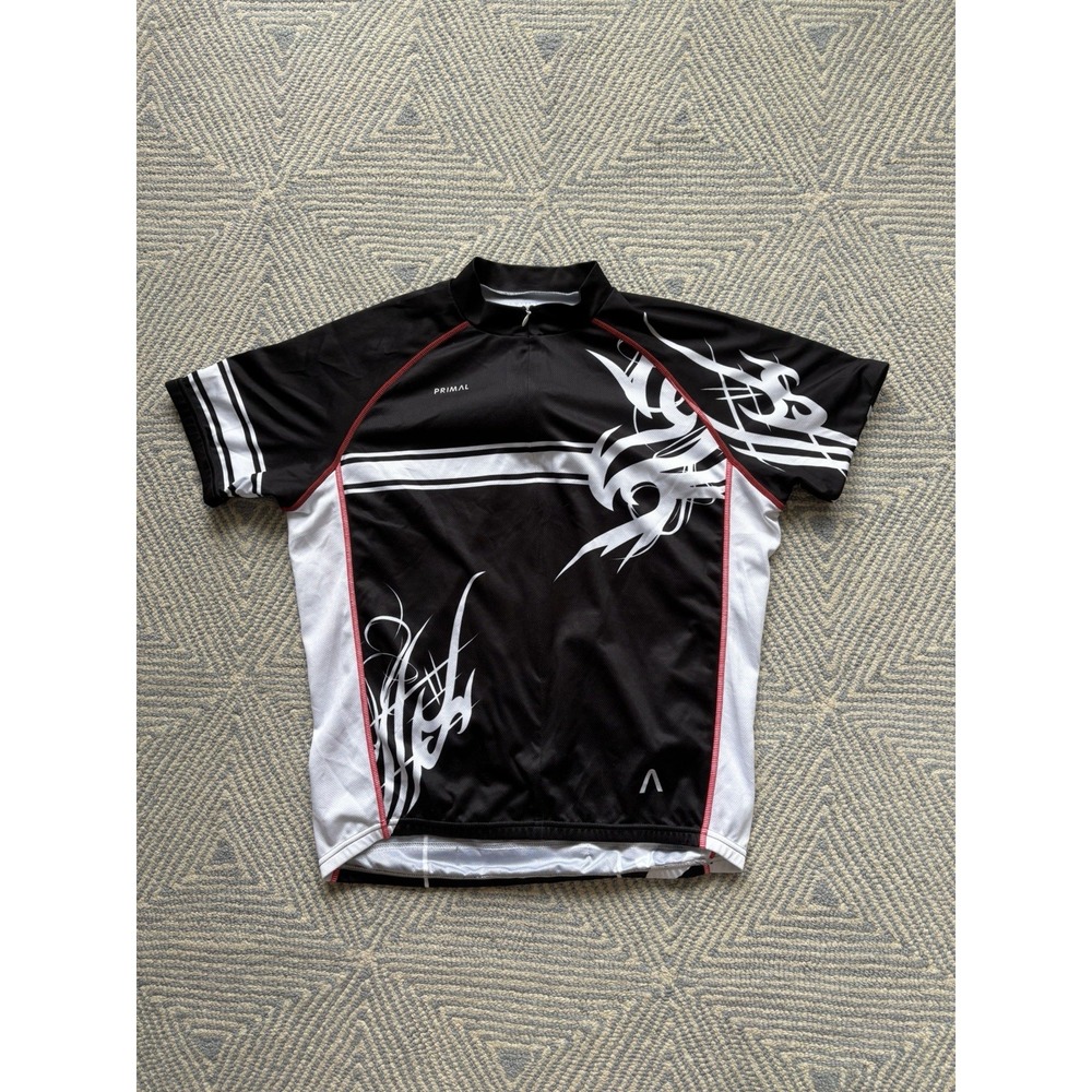Primal Cycling Jersey - Black/White/Red - Large